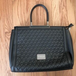 Bebe Black Quilted Satchel Purse